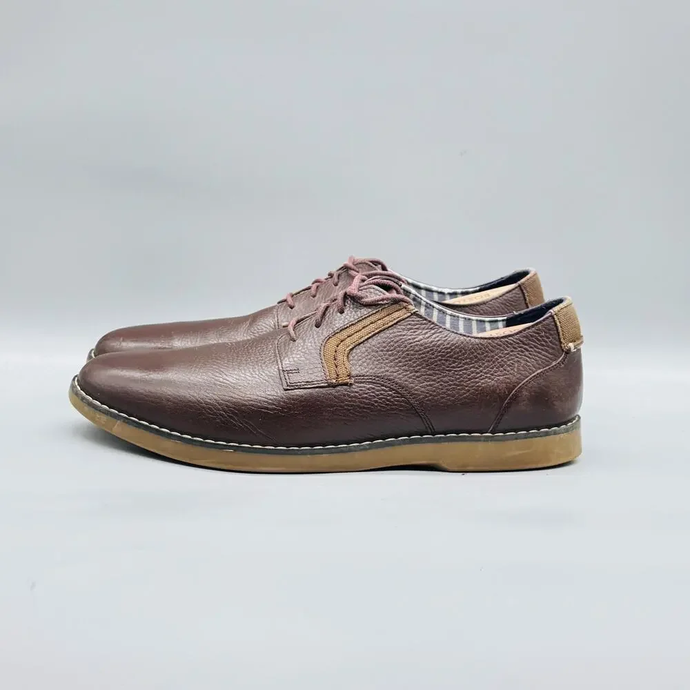 Sperry Shoes Mens 12 Brown Leather Top Sider Derby Oxford Dress Casual Comfort